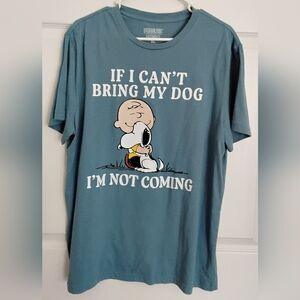Peanuts Hybrid Apparel Blue T-Shirt Charlie Brown / Snoopy